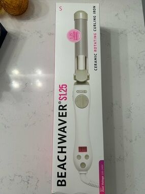 BEACHWAVER S1.25 Ceramic Rotating Curling Iron - White